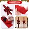 6 Pieces Christmas Door Cabinet Bows Large Christmas Red Buffalo Plaid Ribbons Cabinet Door Bows for Christmas Festive Party Supplies,10 x 87 Inches